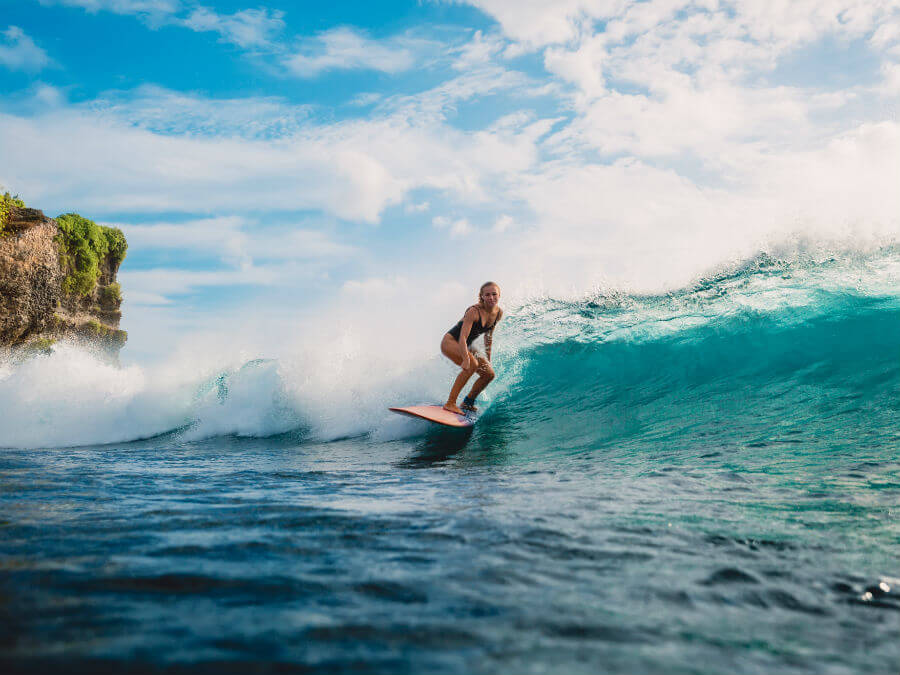 Surfing in Bali