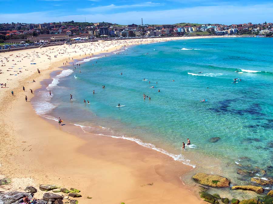 Beaches get busy in Australia during Christmas time