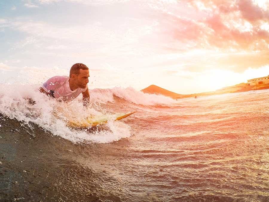 Surfer in Arugam bay, Sri Lanka